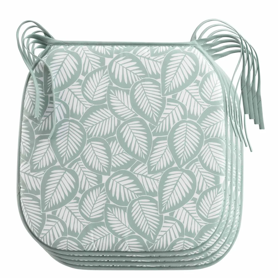 4 GALETTES 38X38CM MICROFIBRE IMPRIMEE DIVANY SAUGE