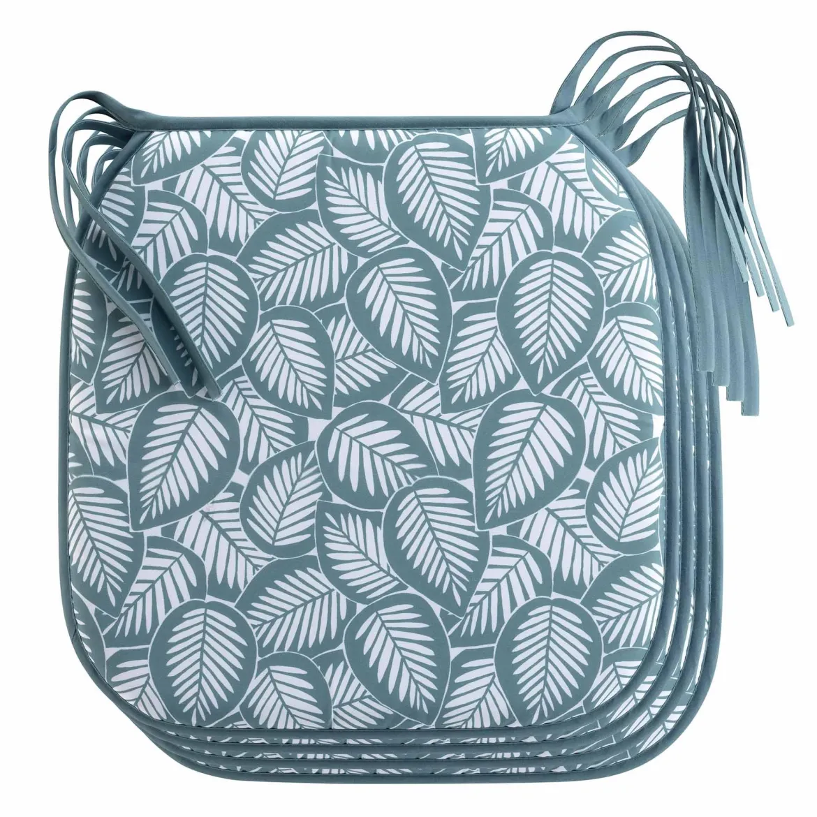 4 GALETTES 38X38CM MICROFIBRE IMPRIMEE DIVANY EMERAUDE