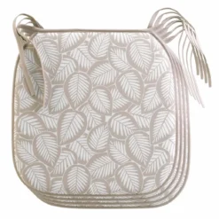 4 GALETTES 38X38CM MICROFIBRE IMPRIMEE DIVANY NATUREL