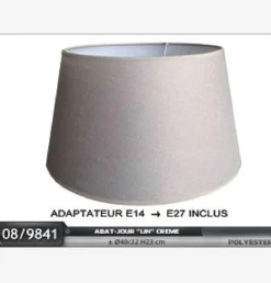ABAT JOUR D.40CM LIN CREME