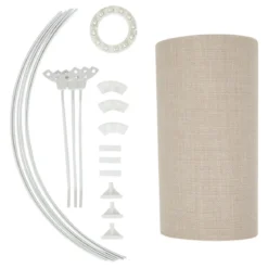 ABAT JOUR LIN BELINE BEIGE D.40CM