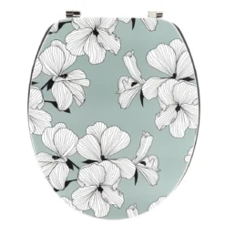 ABATTANT WC 18 POUCES COUVERCLE DESIGN IMPRIMEE ECRIN VERT