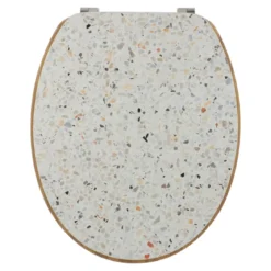 ABATTANT WC 18 POUCES COUVERCLE DESIGN TERRAZZO