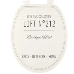 ABATTANT WC 18 POUCES DESIGN IMPRIME NEO RETRO BLANC