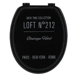 ABATTANT WC 18 POUCES DESIGN IMPRIME NEO RETRO NOIR