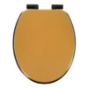 ABATTANT WC ASSISE NOIRE ATTACHES OCRE NOIR