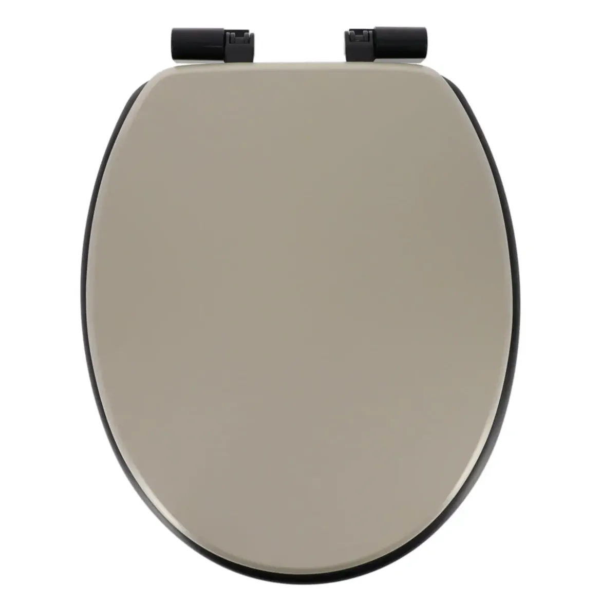 ABATTANT WC ASSISE NOIRE ATTACHES FICELLE NOIR
