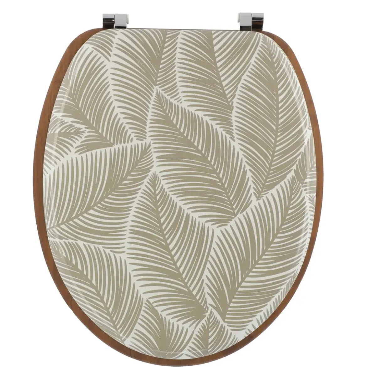 ABATTANT WC BOIS 18 POUCES ATTACHES ACIER ACACIA MIMETISME