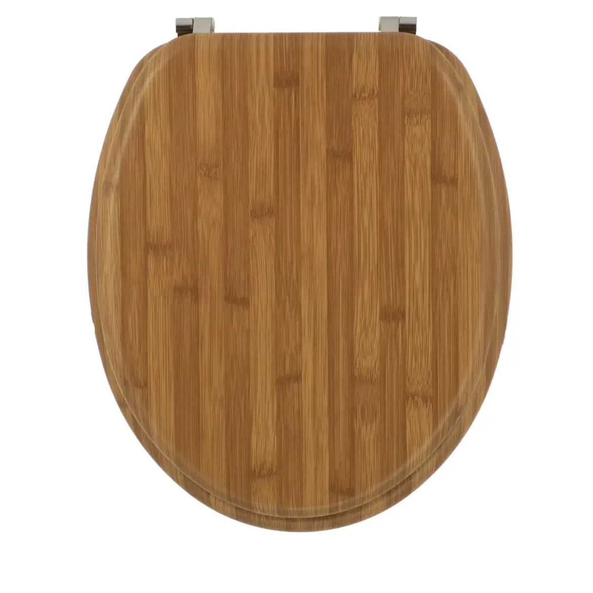 ABATTANT WC BOIS MOULE 18 POUCES ATTACHES ACIER FACON BAMBOU