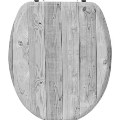 ABATTANT WC MDF 18 POUCES ATTACHES ACIER INOXYDABLE 3 FACES