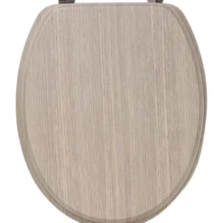 ABATTANT WC 18POUCES ATTACHES ACIER INOXYDABLE CHENE CLAIR