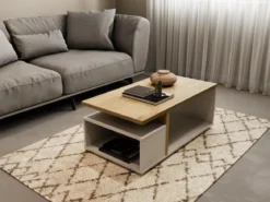 ACCESS TABLE BASSE 3 NICHES 92X50CM