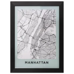 AFFICHE CADRE MANHATTAN D.18X24CM