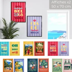 AFFICHE DECO X2 50X70CM DOLCE VITA