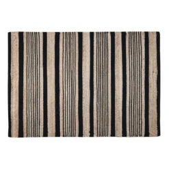 ALDABRA TAPIS 60X90CM NOIR JUTE