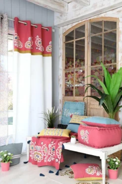 AMARYLLIS RIDEAU 140X260CM MULTICOLORE