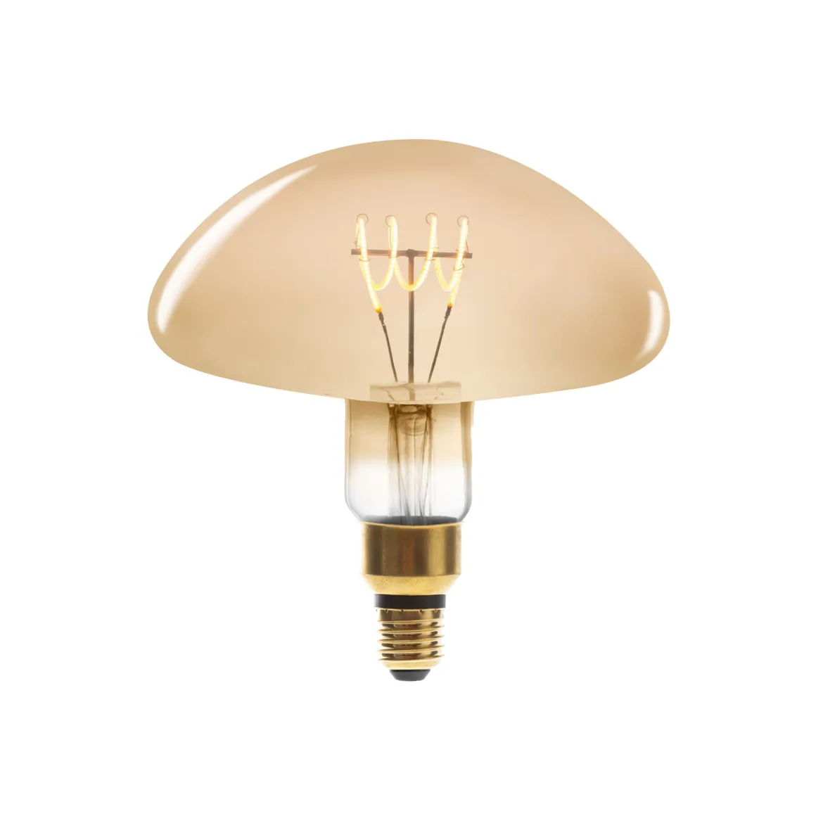 AMPOULE LED CHAMPIGNON AMBREE FILAMENT TORSADE E27