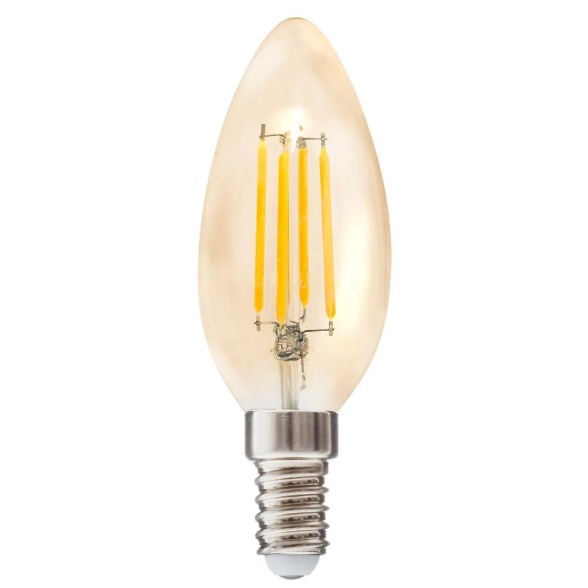 AMPOULE LED DROITE AMBRE E14 C35 2W