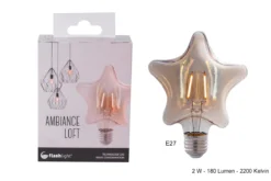 AMPOULE LED ETOILE AMBREE E27 2W