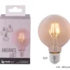 AMPOULE LED G95 AMBREE E27 4W
