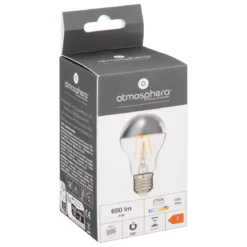 AMPOULE LED STANDARD A60 FILAMENT DROIT TRANSPARENT ARGENT