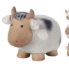 ANIMAUX DE LA FERME PORCELAINE 7X9X8CM