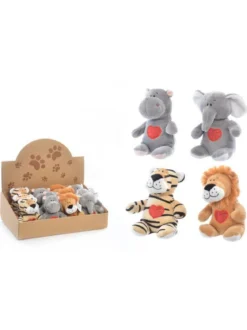 ANIMAUX DE LA SAVANE COEUR 15CM