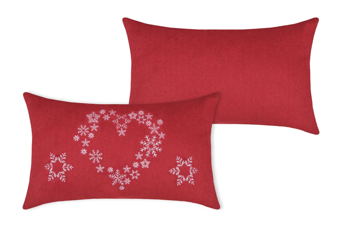 ARLY COUSSIN 30X50CM ROUGE LAINE