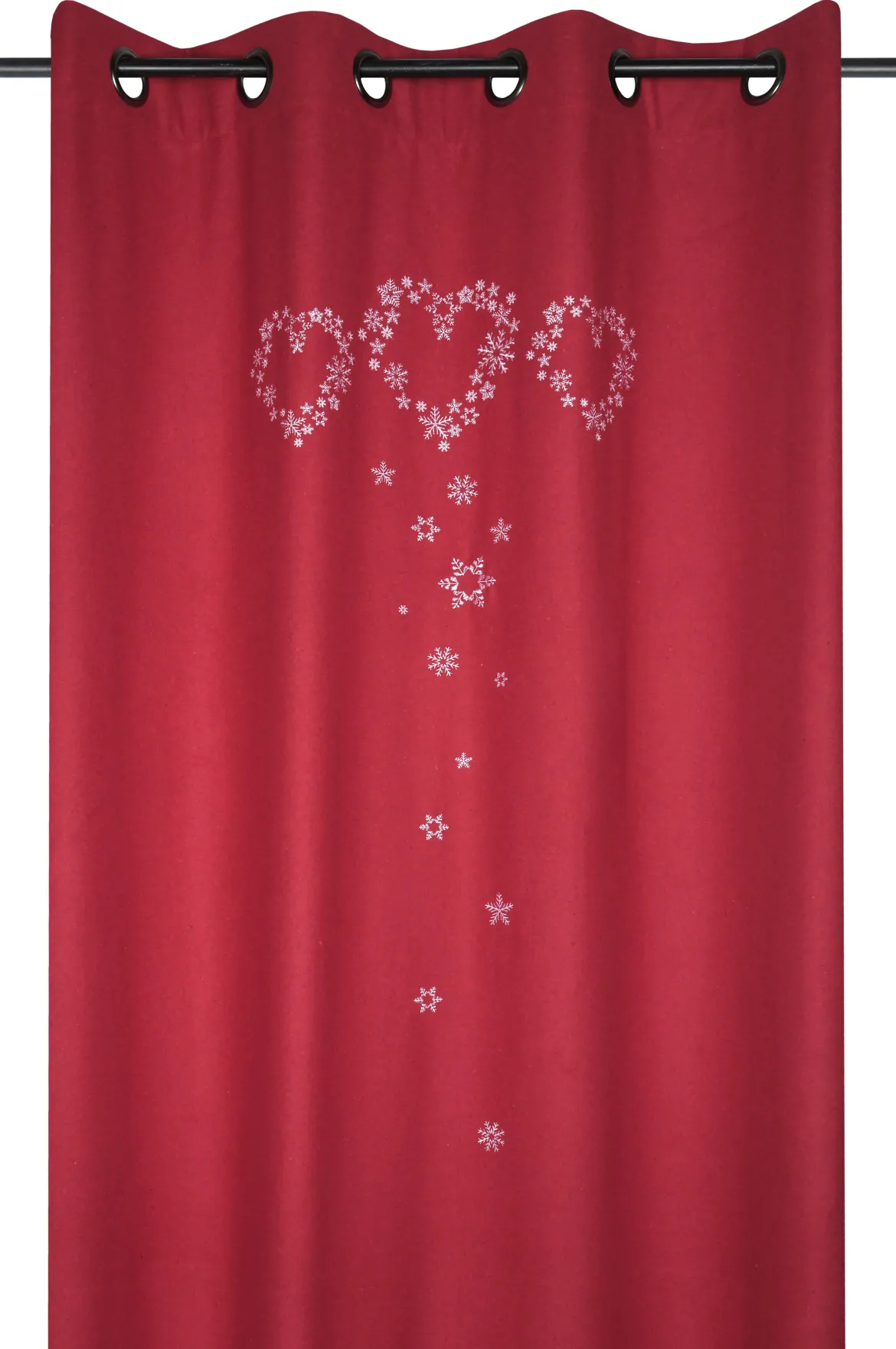 ARLY RIDEAU 135X260CM OEIL ROUGE LAINE
