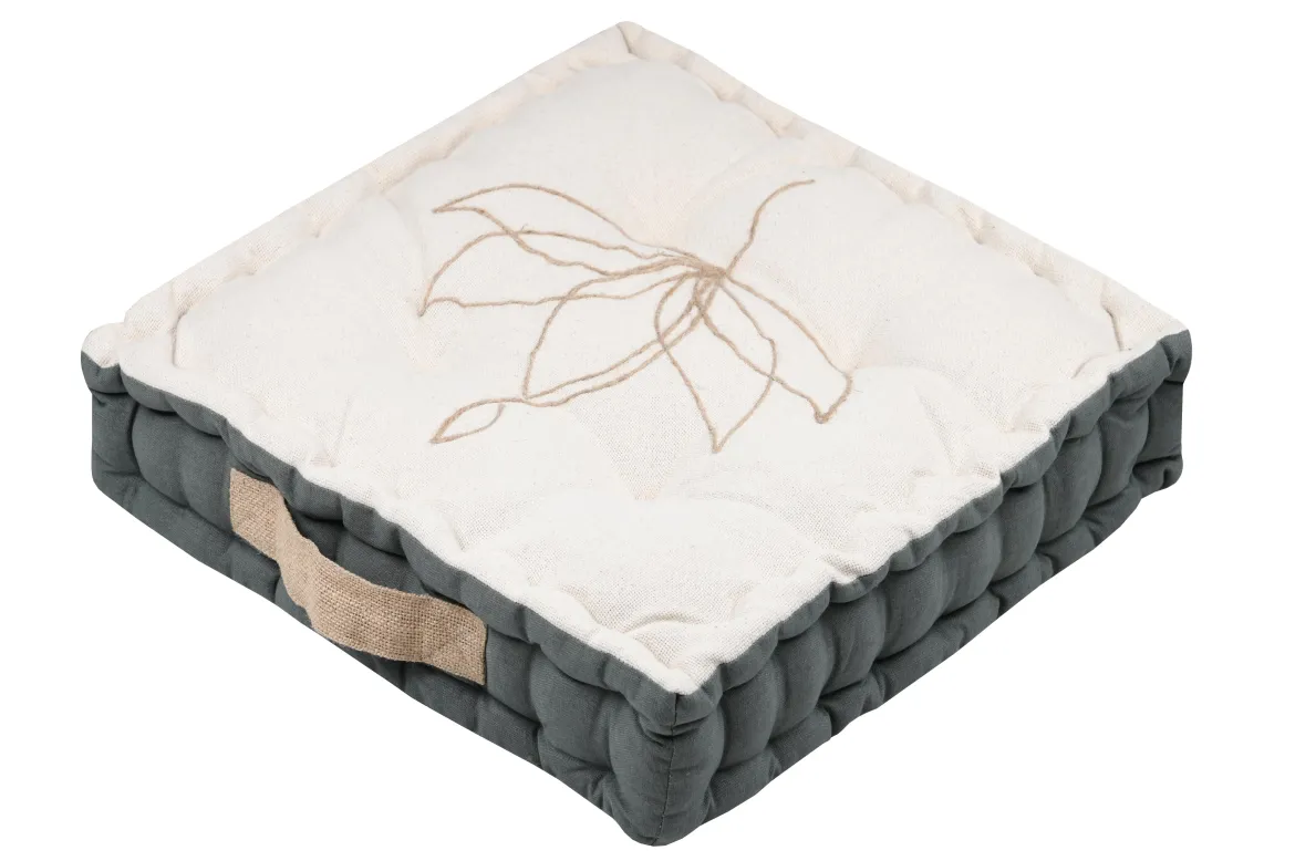 ASANA COUSSIN SOL 45X45X10CM NATUREL COTON RECYCLE