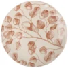 ASSIETTE A DESSERT BRANCHE GRES DECOREE FORME COUPE 19CM