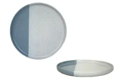 ASSIETTE A DESSERT GEO 21CM BLEU GRES