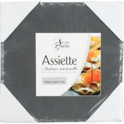 ASSIETTE ARDOISE 20X20CM