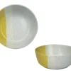 ASSIETTE CREUSE GEO 16CM JAUNE GRES