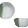ASSIETTE CREUSE GEO 16CM VERT GRES