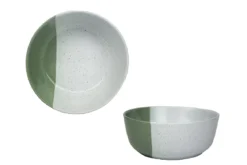 ASSIETTE CREUSE GEO 16CM VERT GRES