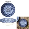 ASSIETTE CREUSE JAIPUR BLEUE D.20CM