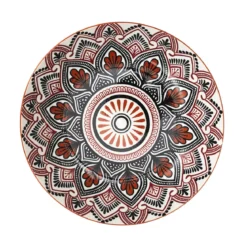 ASSIETTE CREUSE MANDALA ORANGE D.20CM