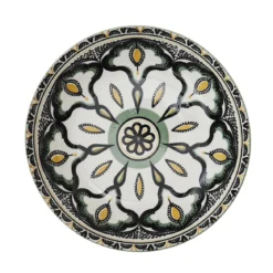 ASSIETTE CREUSE MANDLA VERT D.20CM