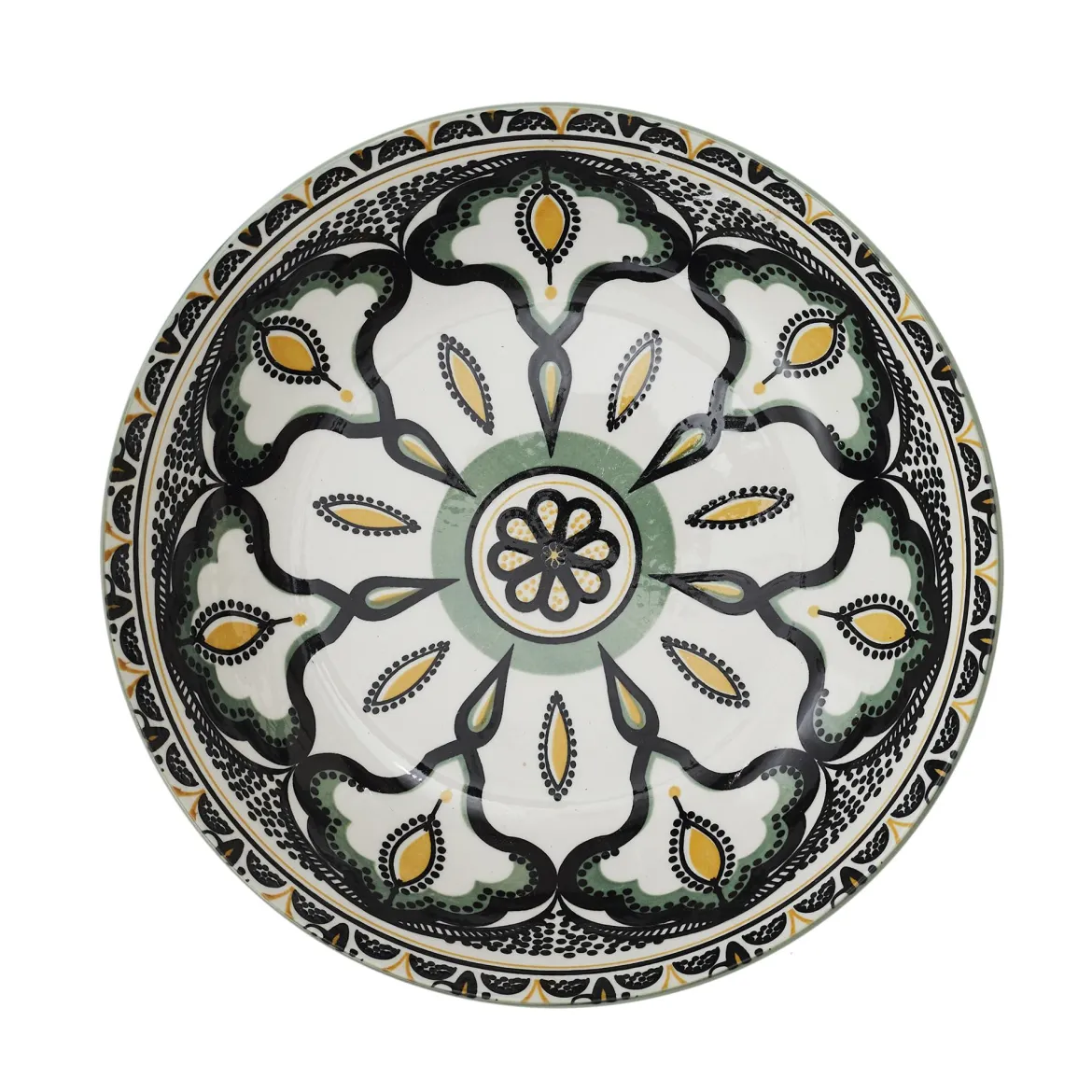 ASSIETTE CREUSE MANDLA VERT D.20CM