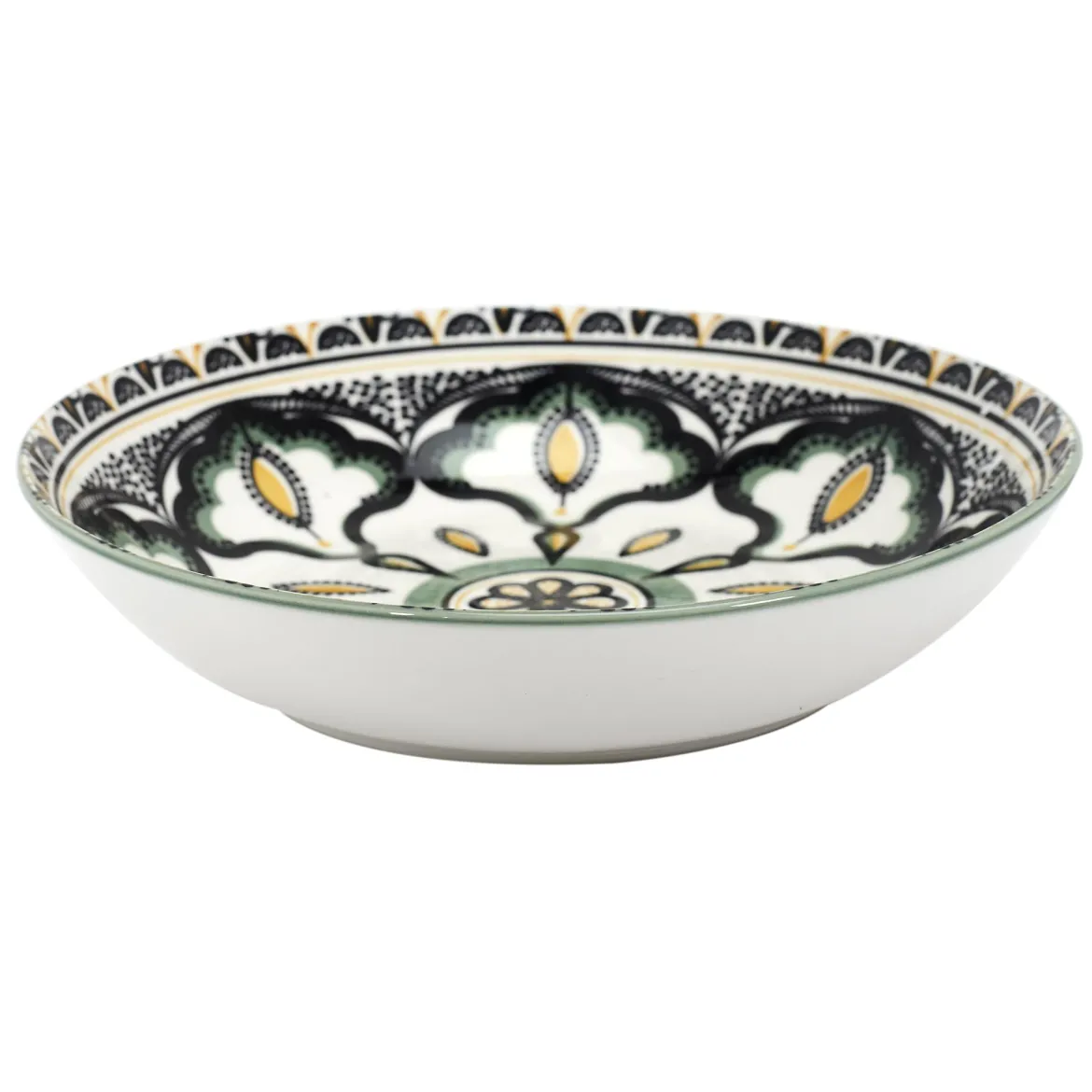 ASSIETTE CREUSE MANDLA VERT D.20CM