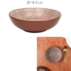 ASSIETTE CREUSE SAHARA TERRACOTTA 18.5CM