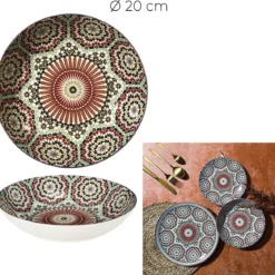 ASSIETTE CREUSE ZAHRA D20CM