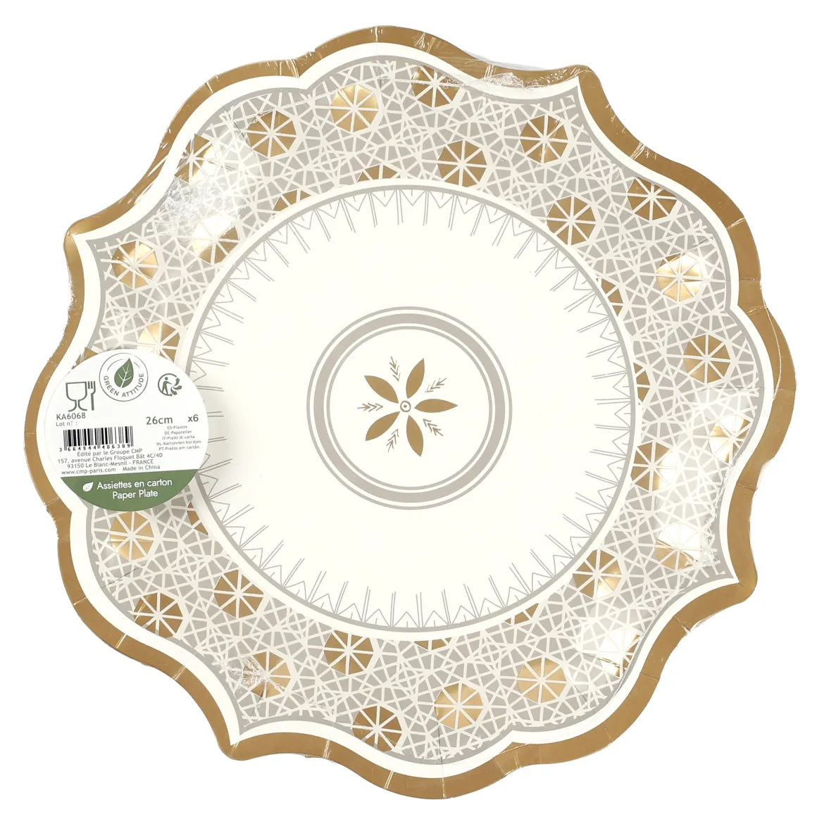 ASSIETTE JETABLE MIRAGE X6 PIECES