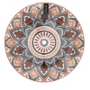 ASSIETTE MANDALA ORANGE D.19CM