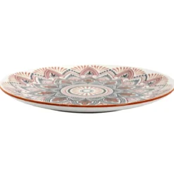 ASSIETTE MANDALA ORANGE D.26CM