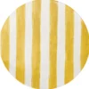 ASSIETTE PLATE GRES DECOREE FORME COUPE JAUNE 26CM