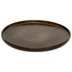 ASSIETTE PLATE TERRE INCONNUE MARRON 27CM