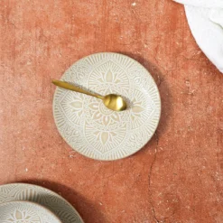 ASSIETTE SAHARA BEIGE D.19.5CM