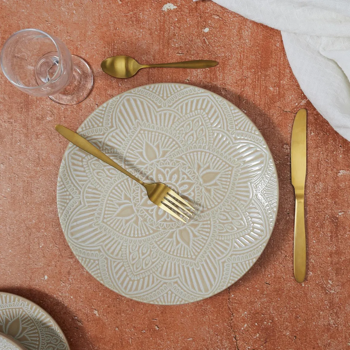ASSIETTE SAHARA BEIGE D.27CM